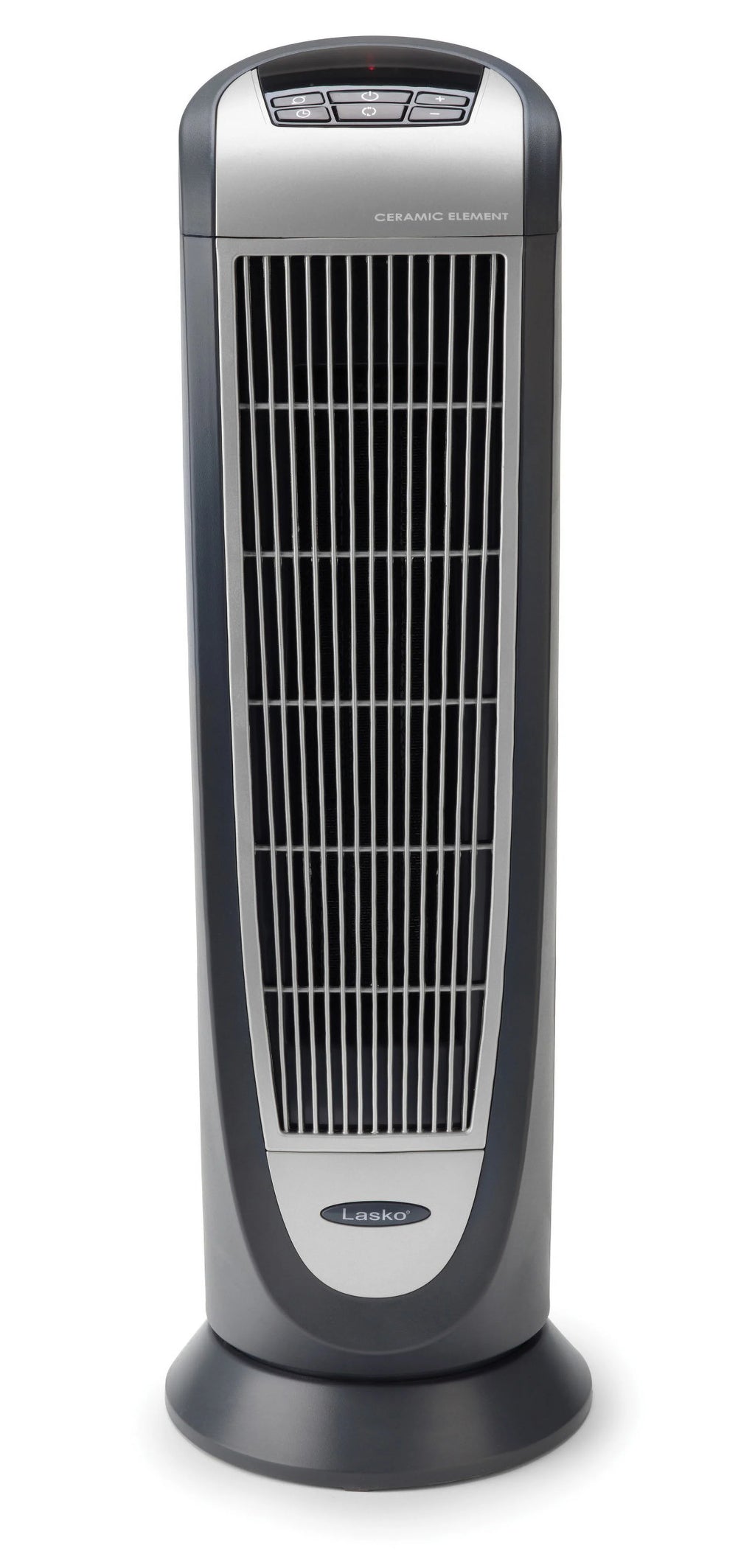 23" 1500W Electric Oscillating Ceramic Tower Space Heater, Black/Silver S360