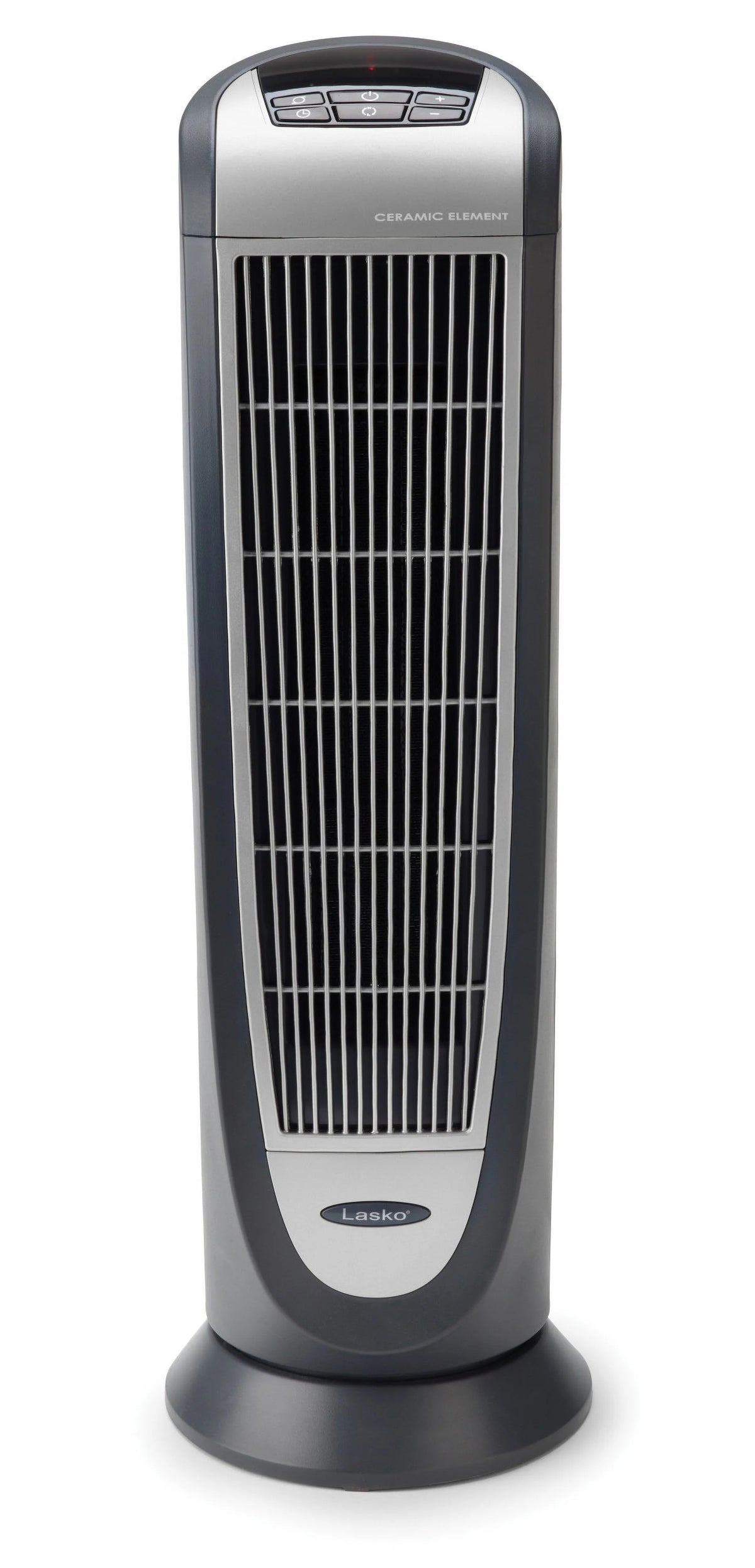 23" 1500W Electric Oscillating Ceramic Tower Space Heater, Black/Silver S360