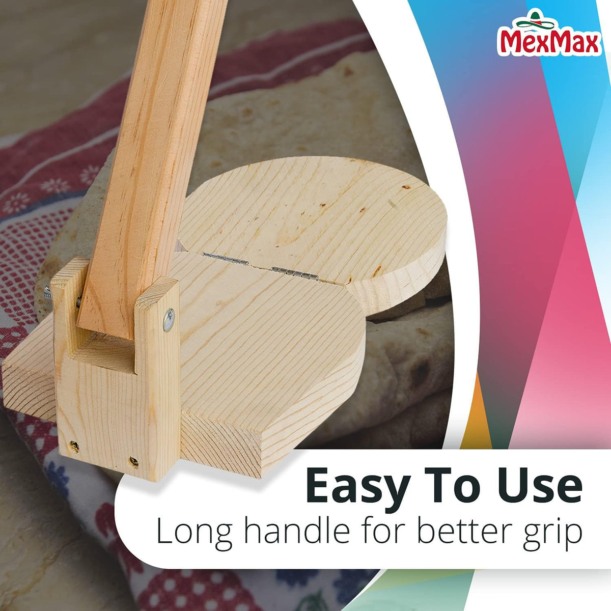 9 Inch Wooden Tortilla Presser D6775