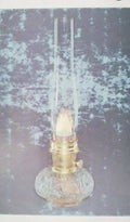 Vintage Blown Glass and Brass Oil Lamp U7751