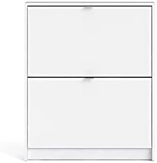 White 2 Drawer Shoe Cabinet X9292