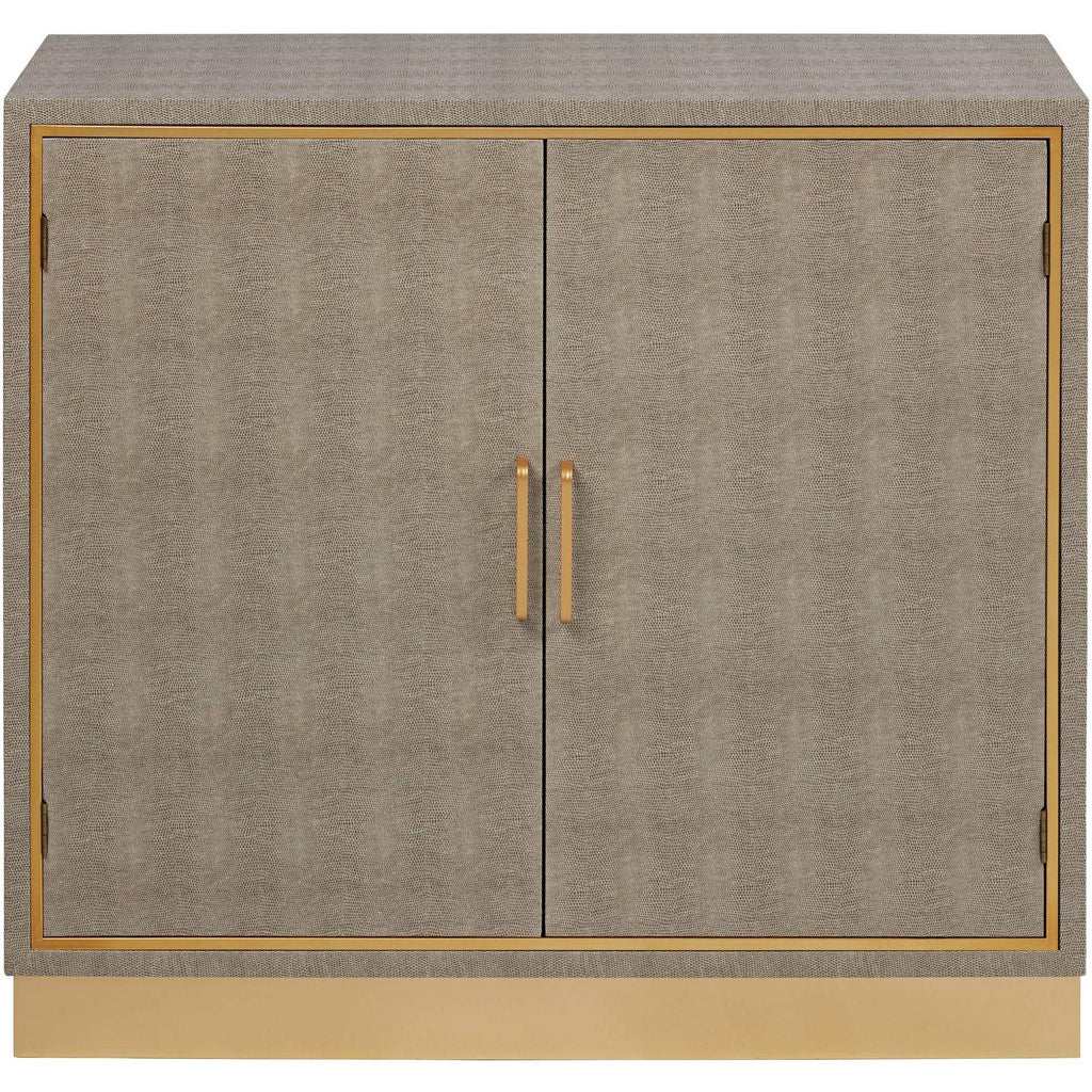 2-Door Cabinet in Grey and Gold F904
