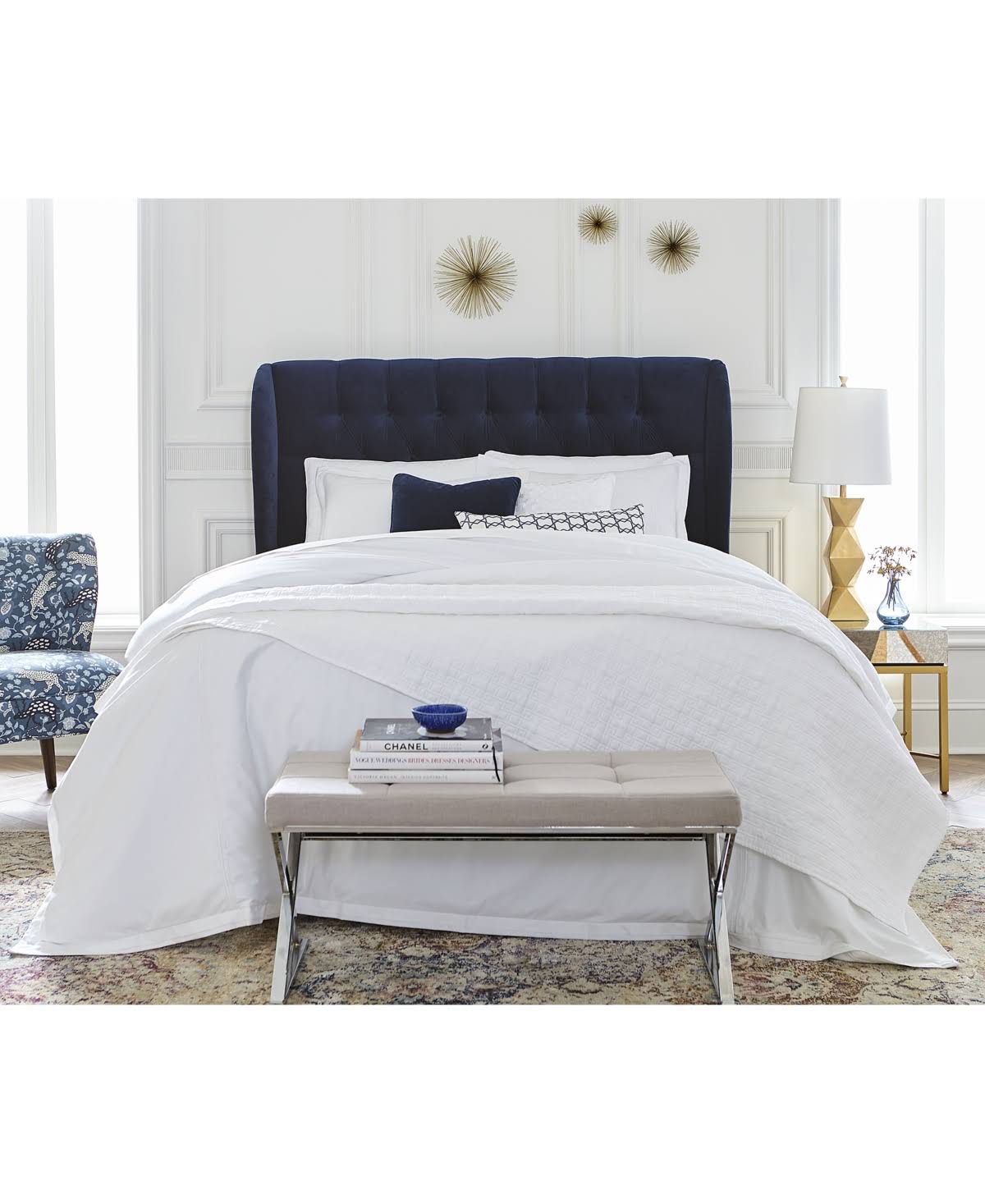 California King Medium Gray Linen Headboard Y671