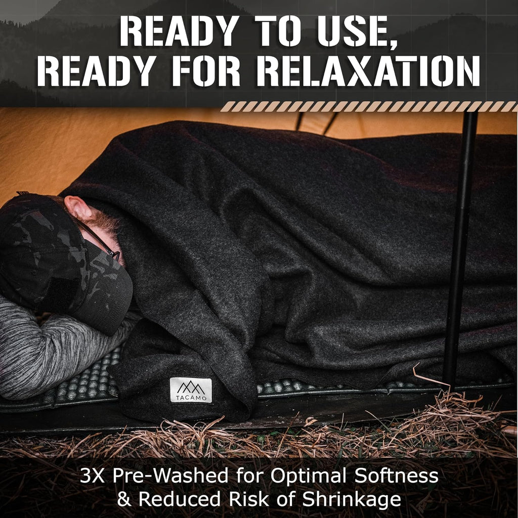 80% Wool Blend Oversized Twin Wool Blanket W4687