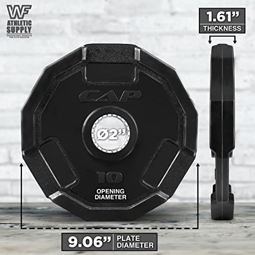 12-Sided Rubber Coated Grip Plate 2-Inch Olympic Weight Plate O1446