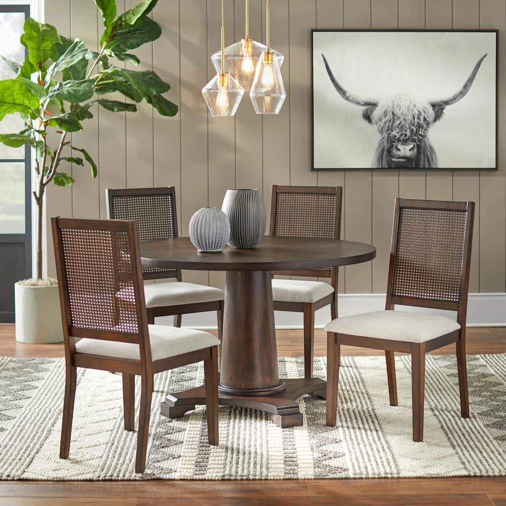 White Pedestal Table R4377
