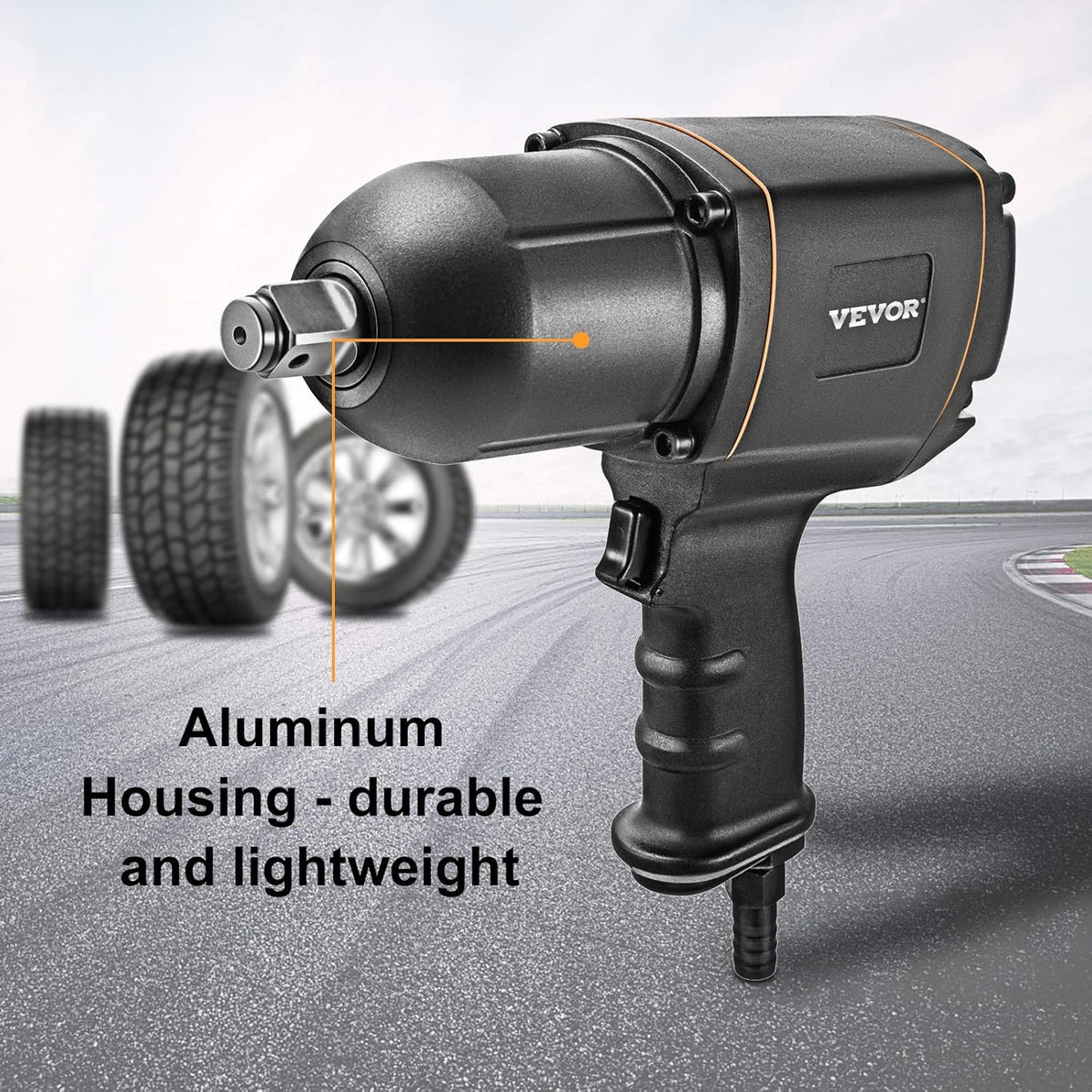 3/4 Inch Pneumatic Impact Wrench with 3-Speed Control Max 5600RPM P5049