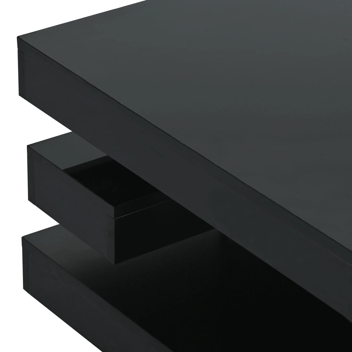 2-Tier Coffee Table with Silver Legs O406