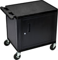 2-Shelf A/V Cart, 26 Height, Black N8811