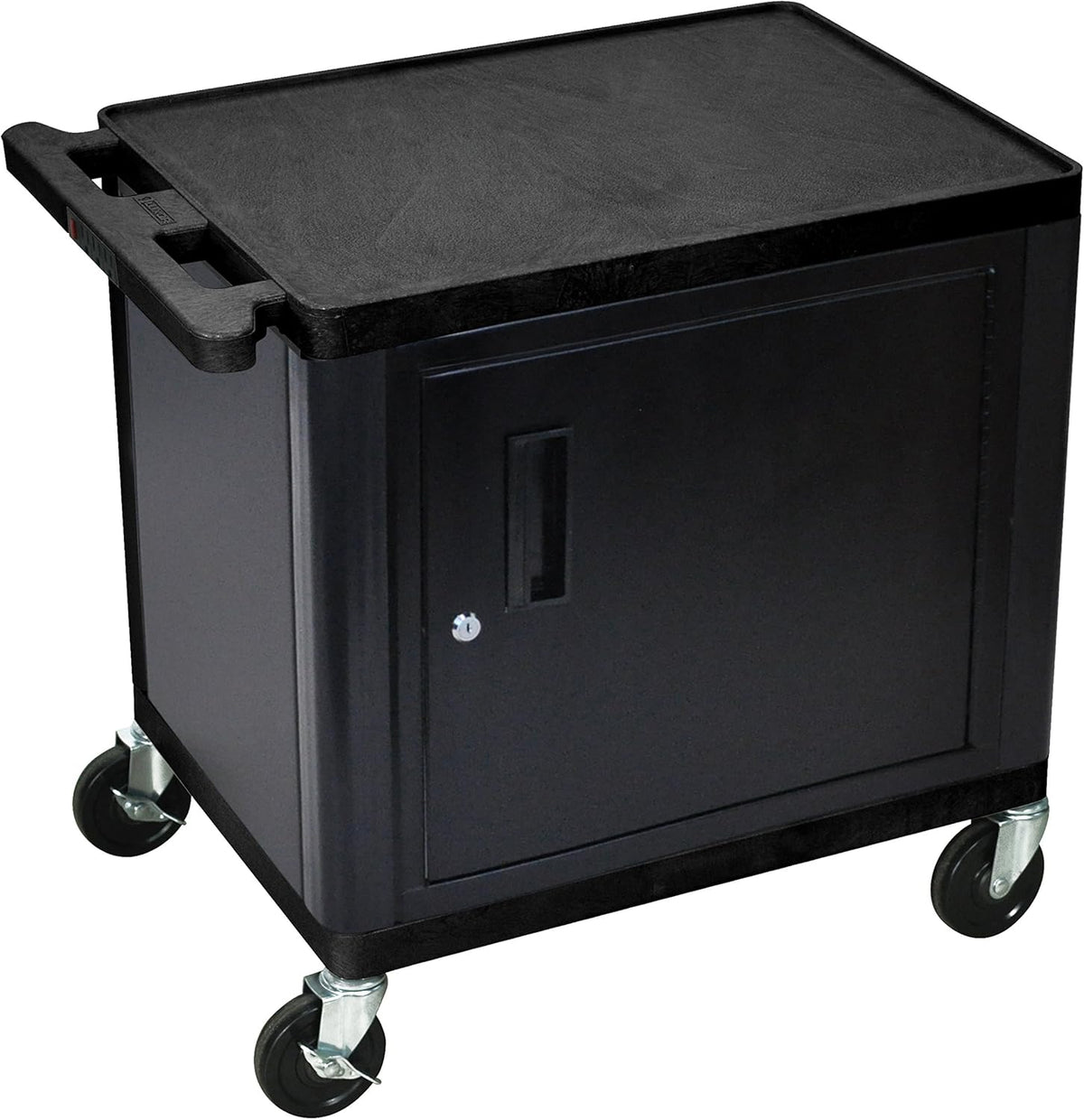 2-Shelf A/V Cart, 26 Height, Black N8811