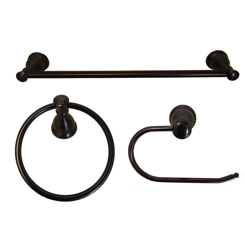 Oil-Rubbed Bronze 3-Piece Bathroom Hardware Kit P77170