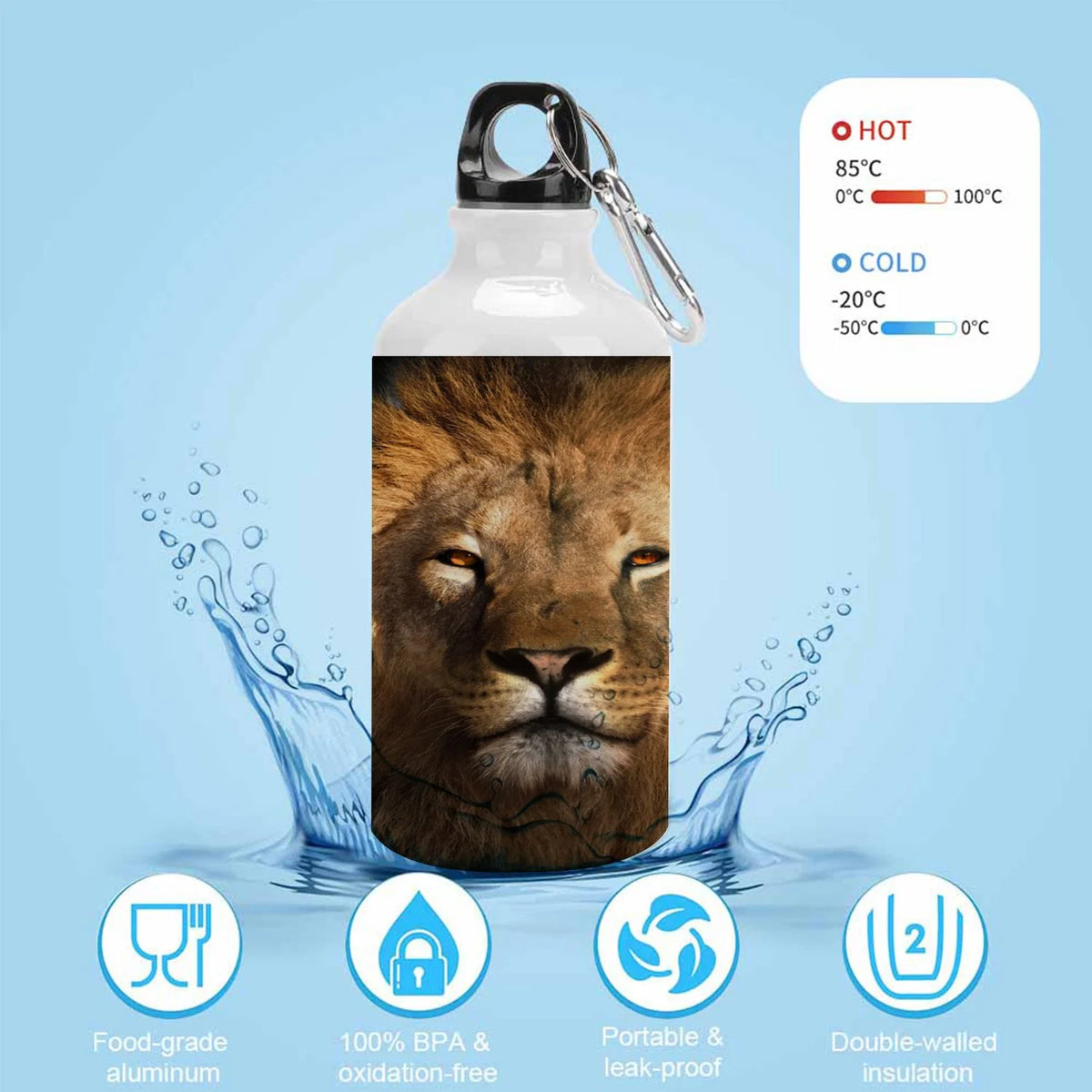 400ml Sport Aluminum Water Bottle with Twist Cap O715