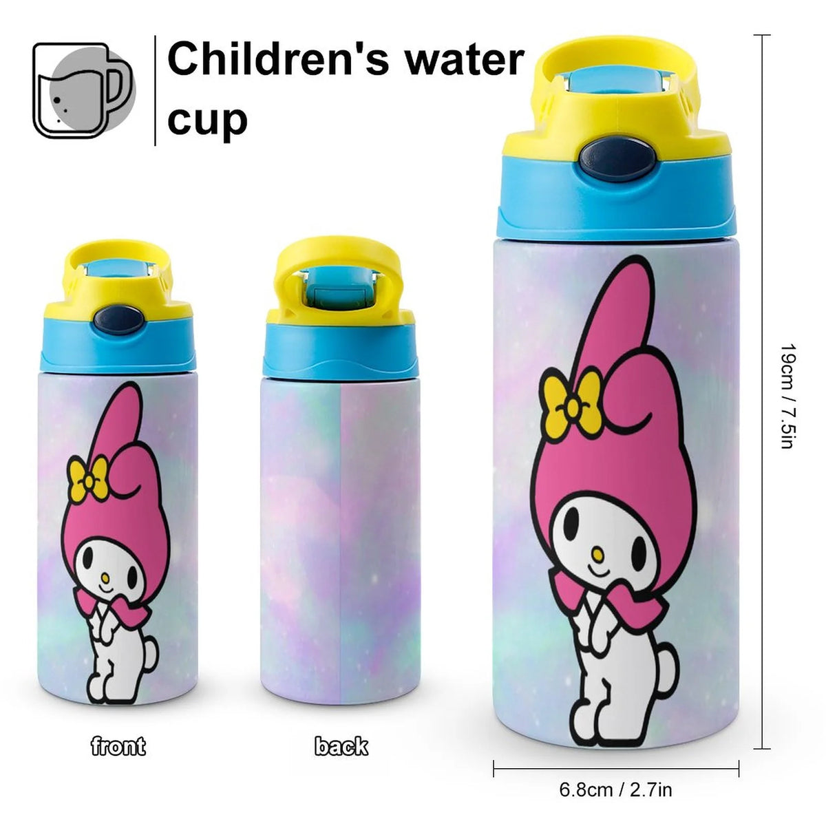 My Melody Children's Water Bottle Vacuum Insulated Stainless Steel Cup With Straw K538