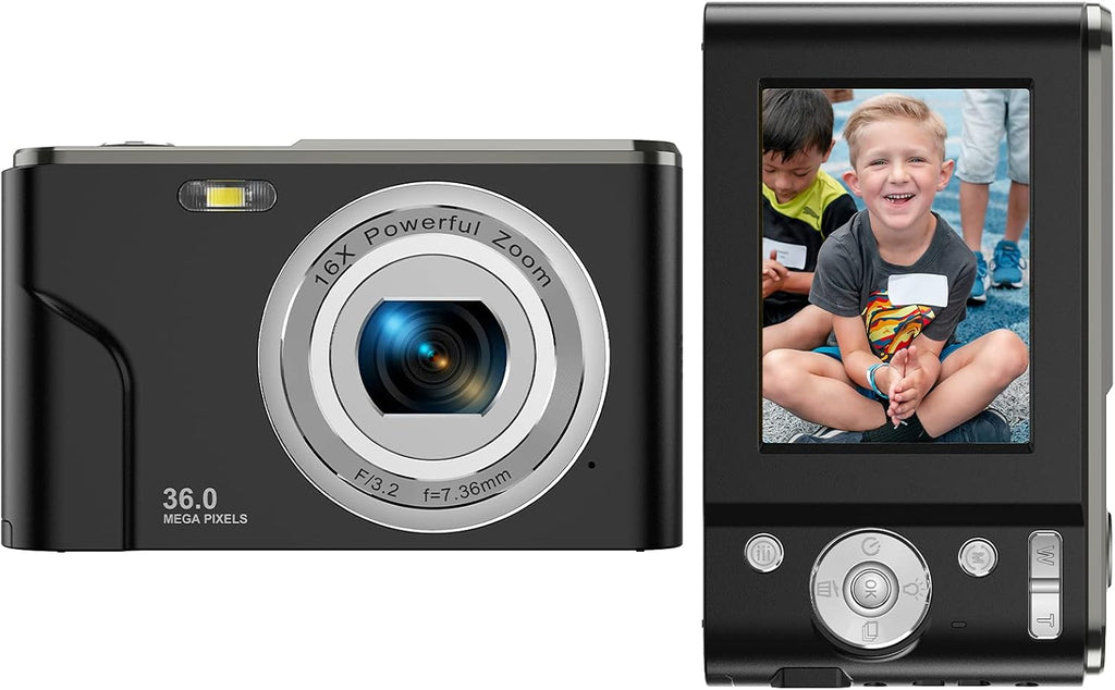 Black 36MP FHD 1080P Mini Digital Camera with 16X Digital Zoom U612