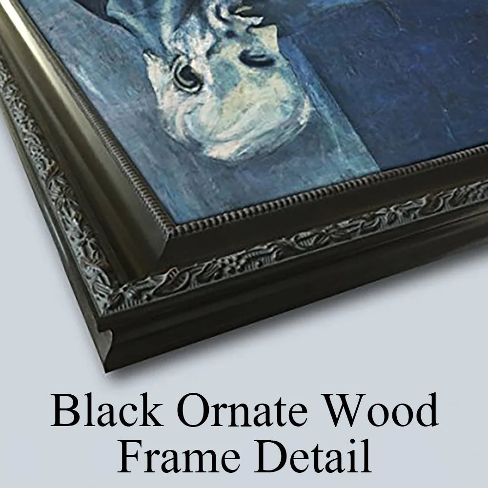 Black Ornate Framed Double Matted Museum Art Print A6435