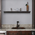 Large Black Wood Floating Wall Shelf R777152