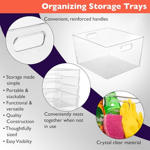 Clear Plastic Storage Bins 2 Pack N756881