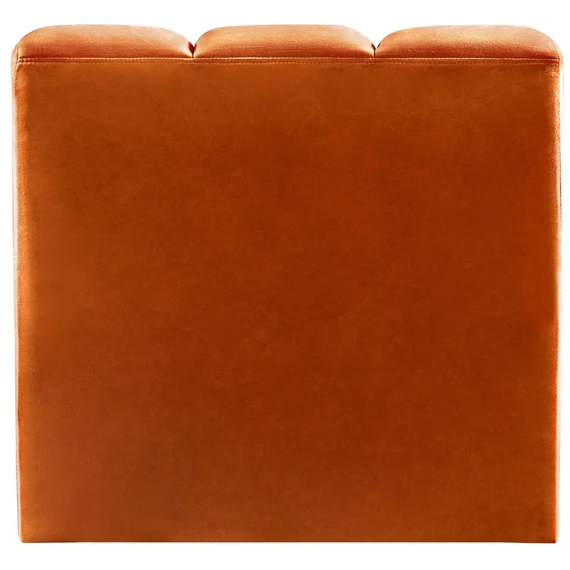 Cognac Velvet Straight Chair U667325