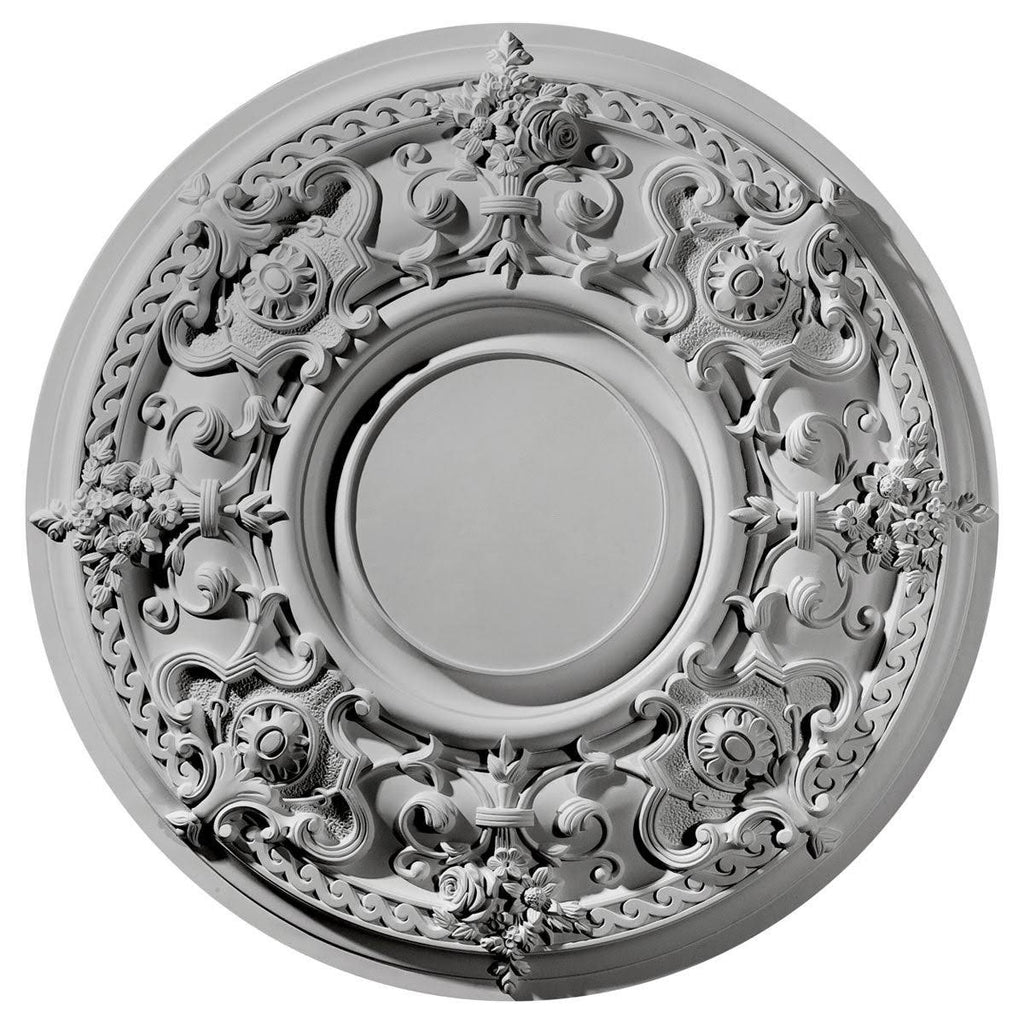 32 3/4x22OD x 2 1/2x22P Ceiling Medallion, Hand-Painted Flash Gold H176