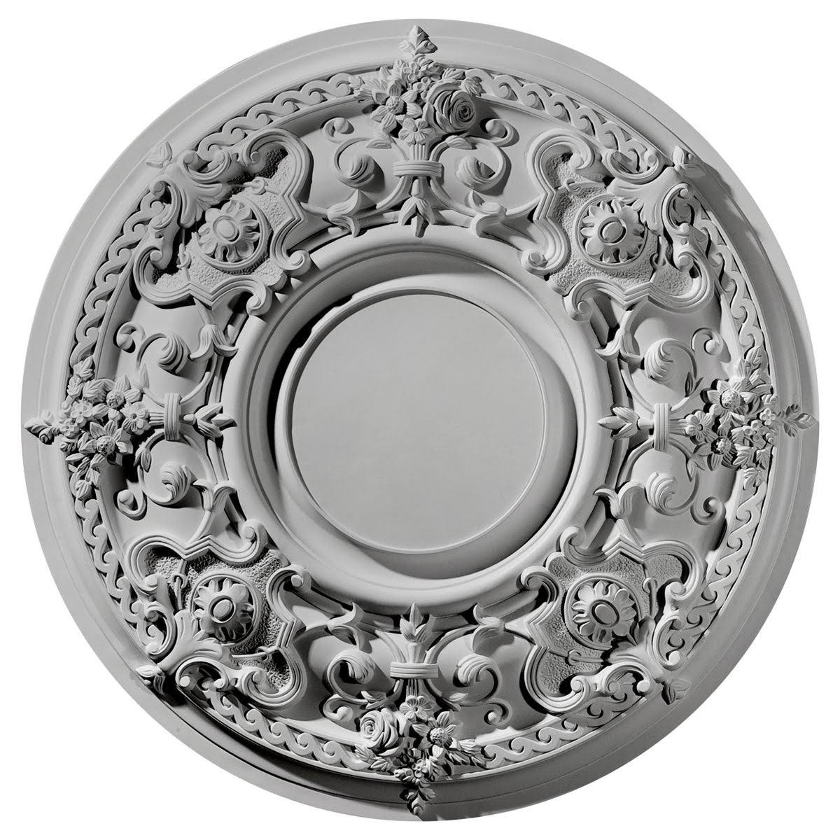 32 3/4x22OD x 2 1/2x22P Ceiling Medallion, Hand-Painted Flash Gold H176