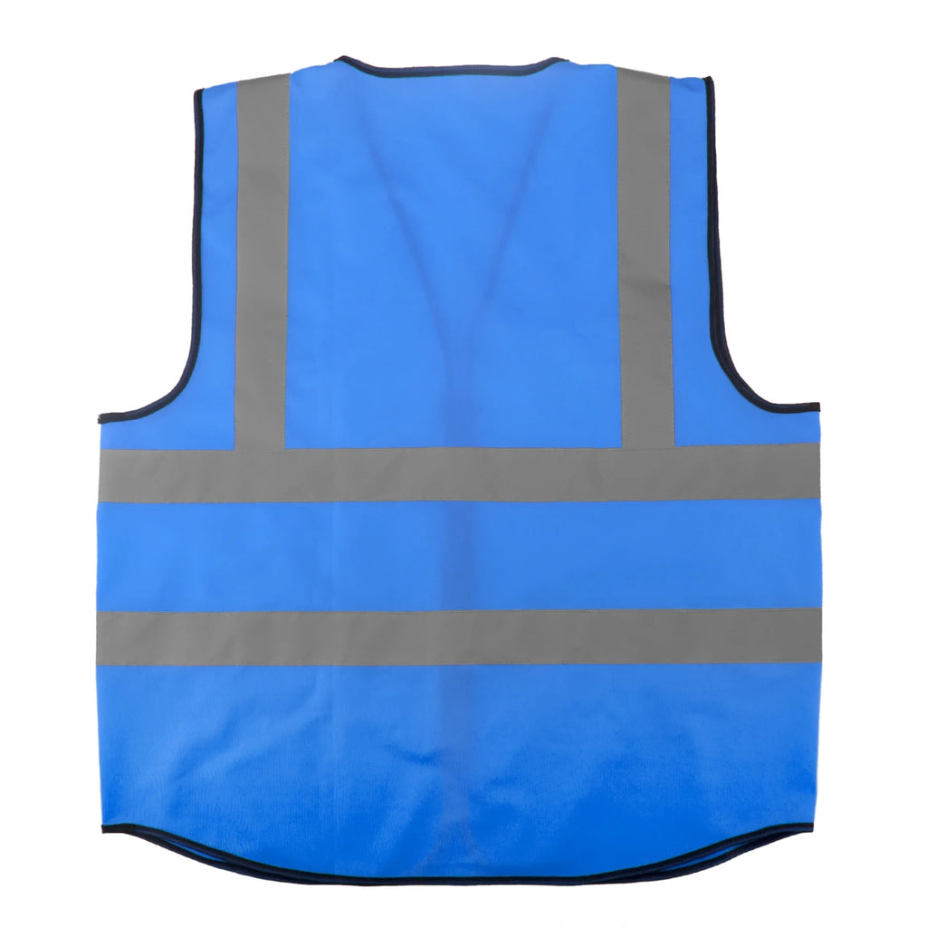 5 Pockets High Visibility Zipper Front Safety Vest with Reflective Strips, Pack of 10 B678