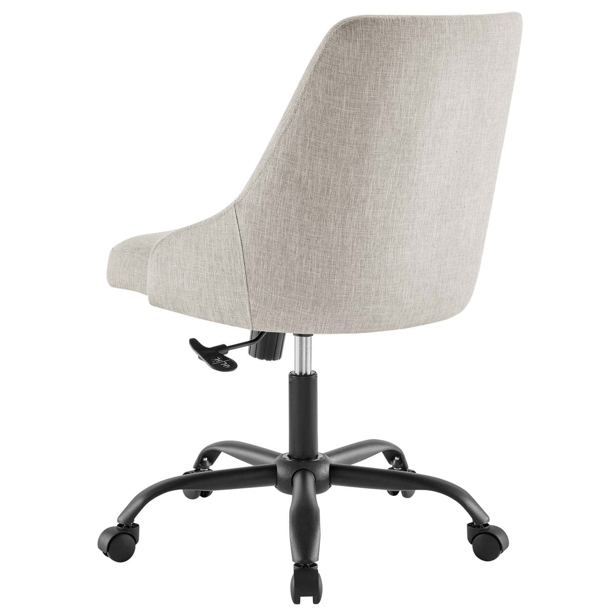 Black Beige Fabric Swivel Chair H236