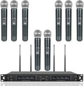 Eight-Channel Wireless Microphone System with Metal Handheld Mics E368
