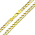 Yellow Gold Plated Cuban Chain Necklace Q7853