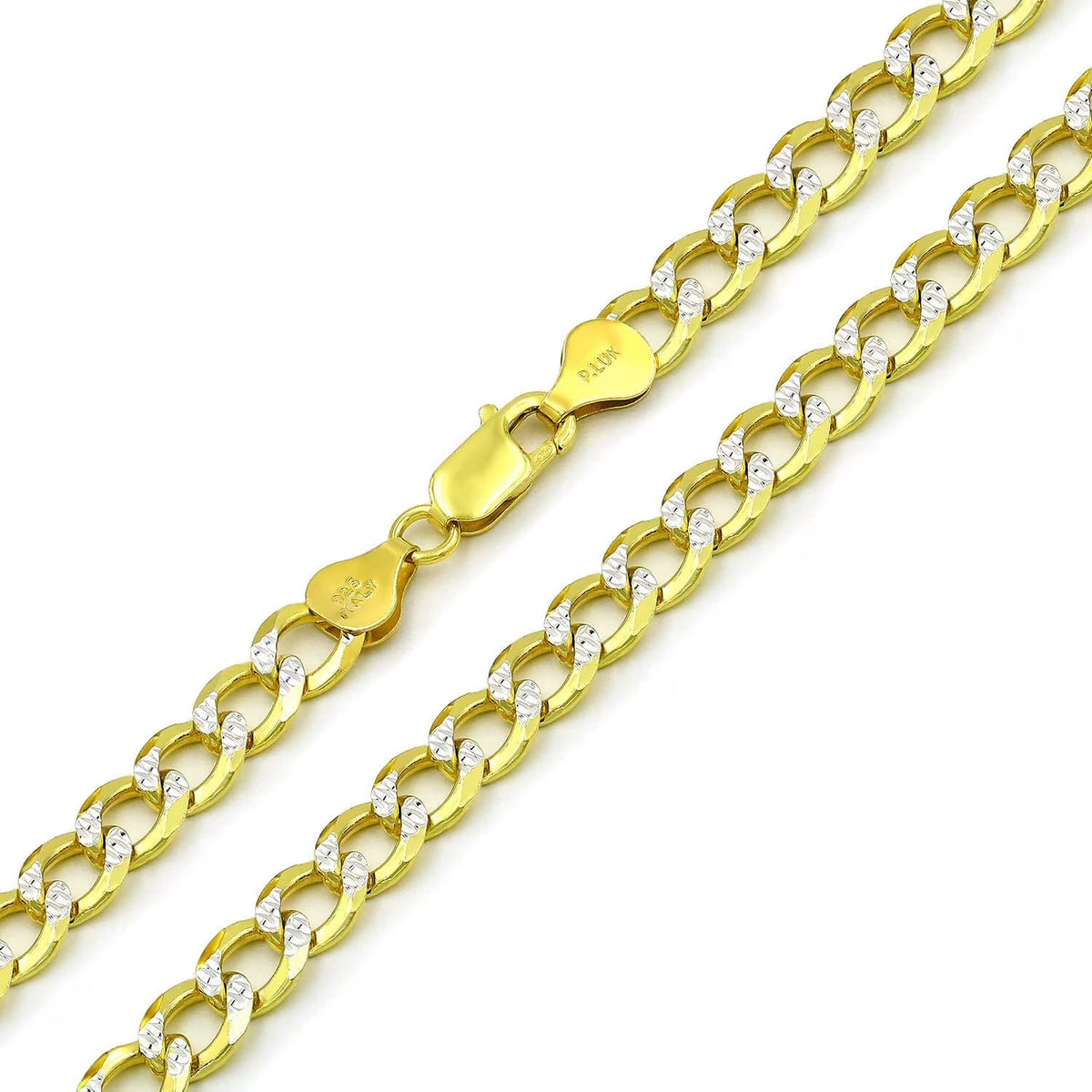 Yellow Gold Plated Cuban Chain Necklace Q7853