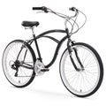 Matte Black 26x22 21 Speed Beach Cruiser Bicycle M76975