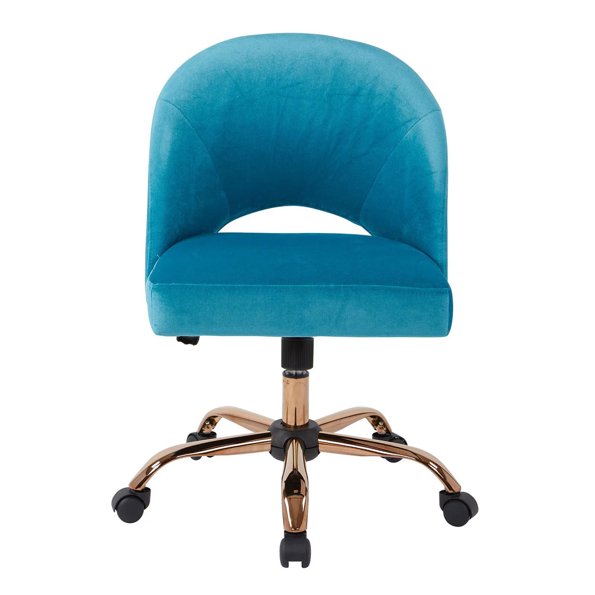 Lavender Fabric Office Chair with Rose Gold Base Z9982