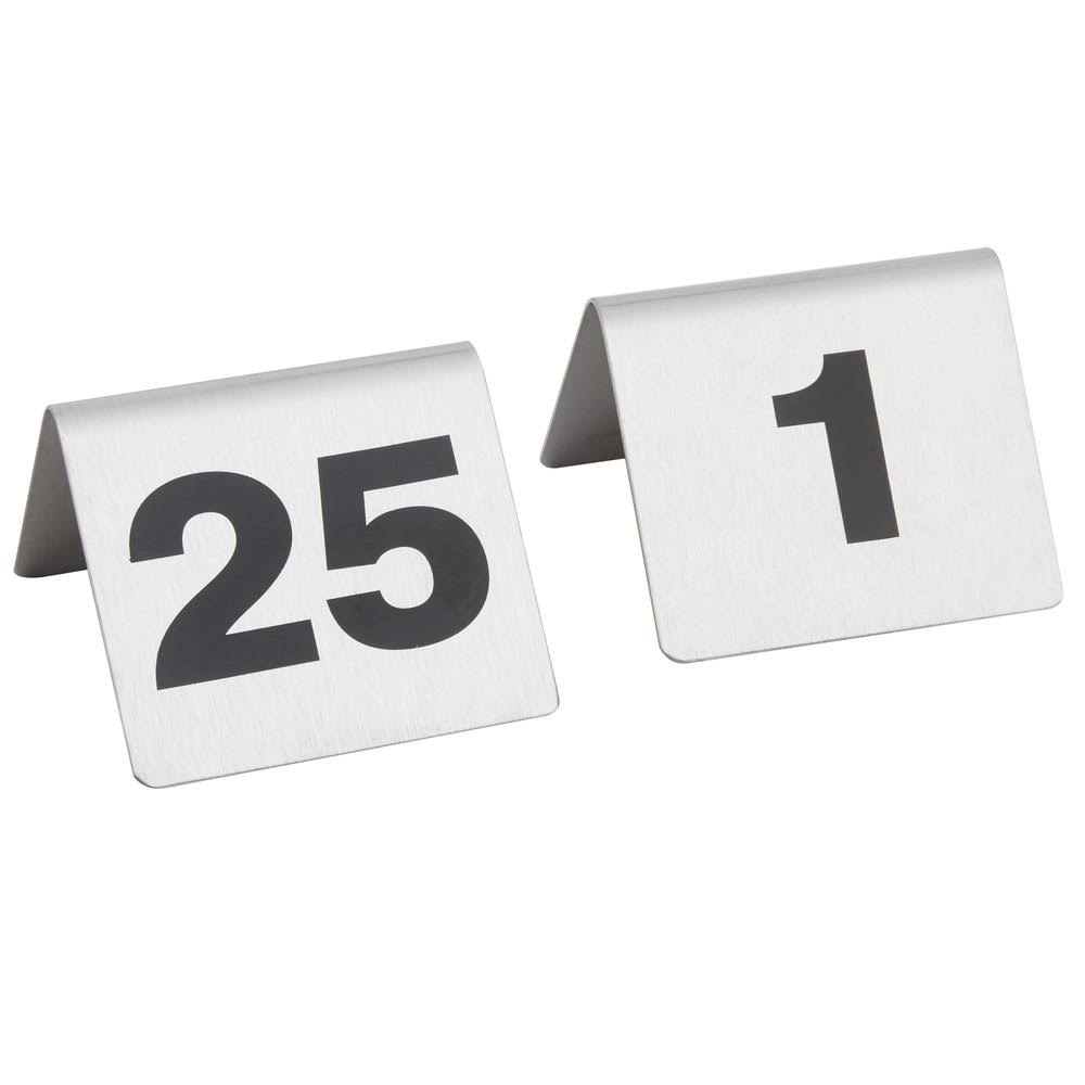 Stainless Steel Number Tents 1-25 P199