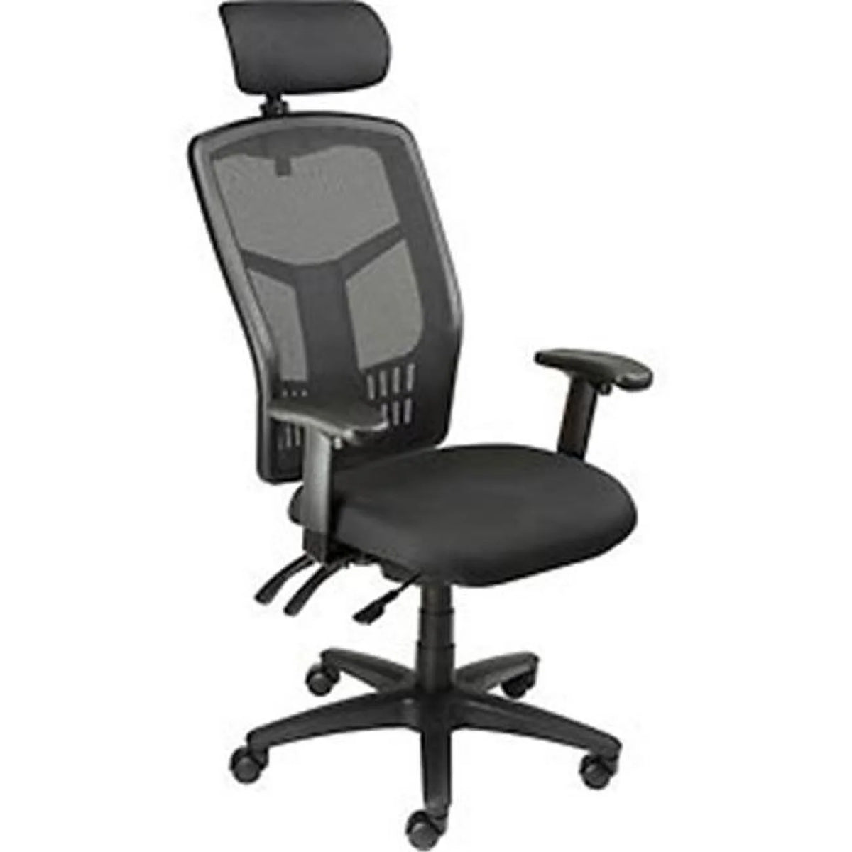 Black Mesh Office Chair with Arms & Headrest M346