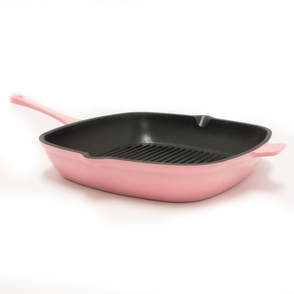 Pink Cast Iron Square Grill Pan O209615