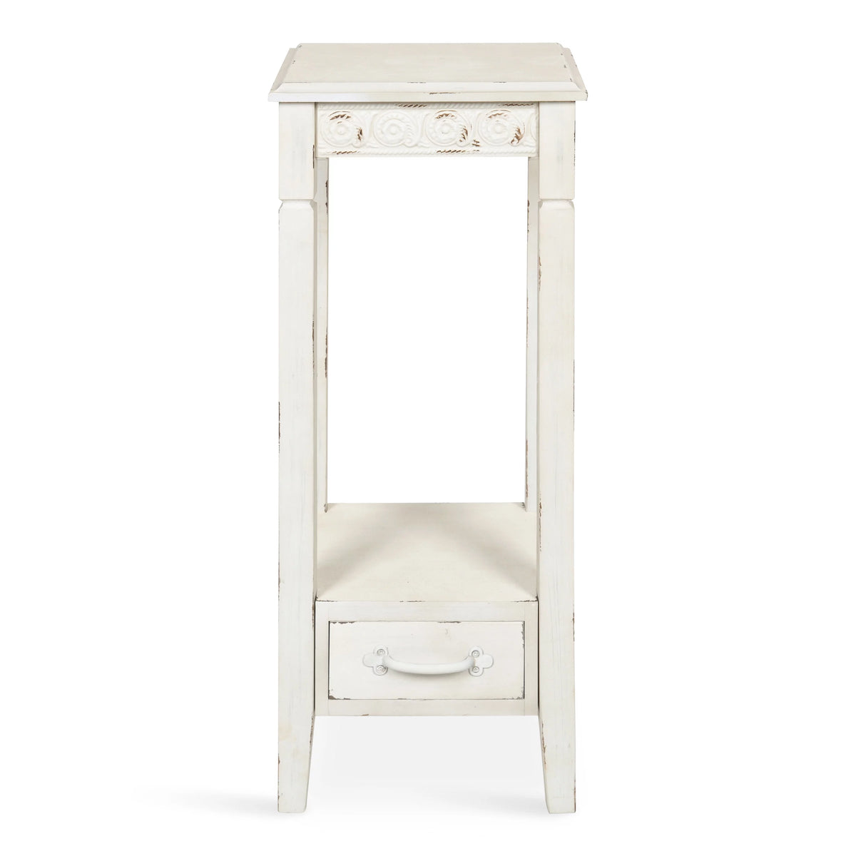 Soft White Wood Accent Table or Plant Stand C781526