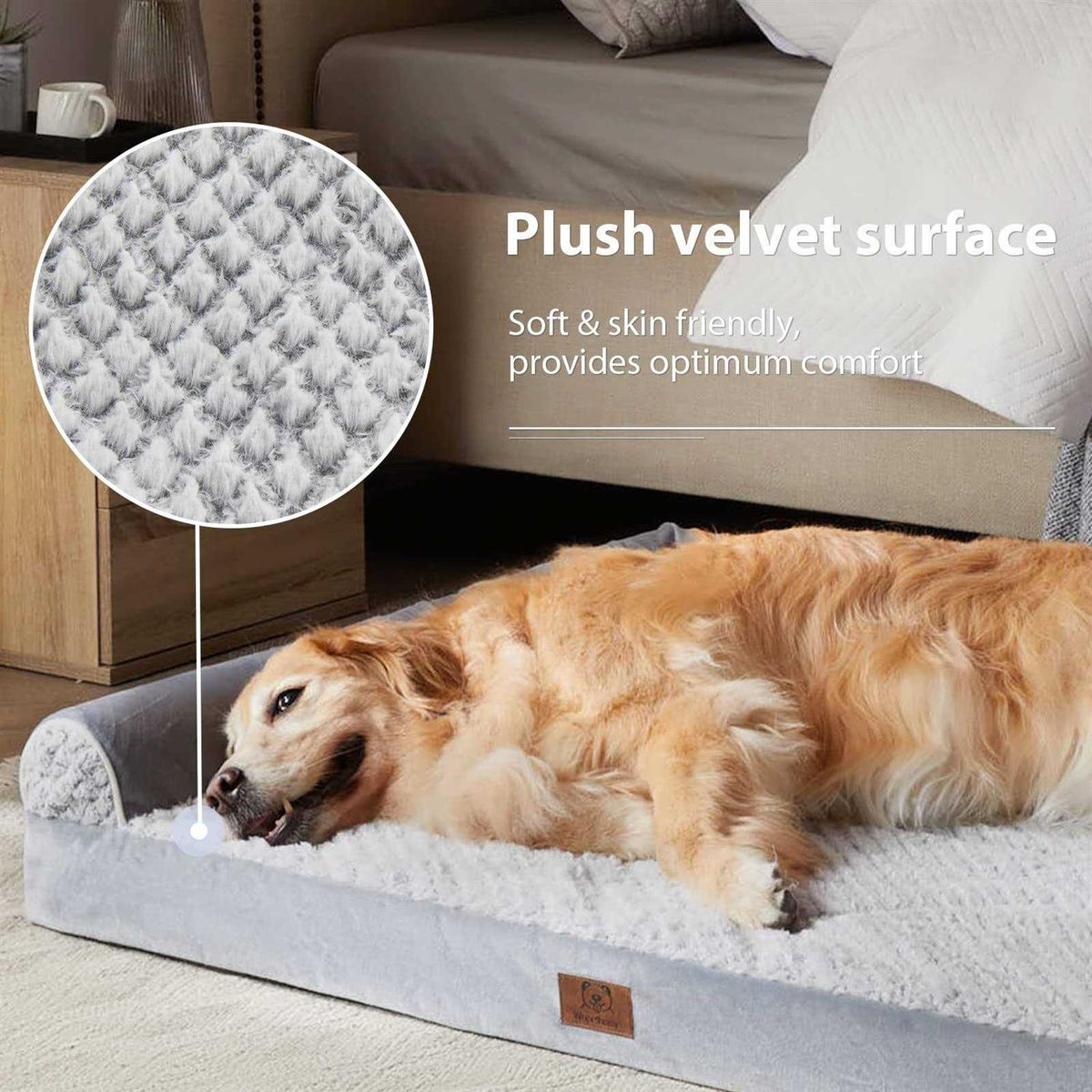 Large Dogs Orthopedic Sofa Dog Bed with Removable Waterproof Cover D47323