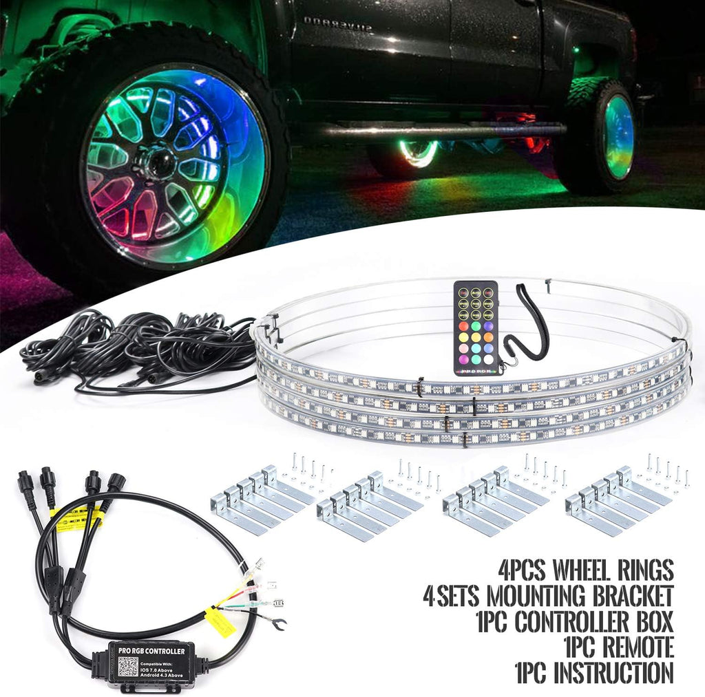 15.5inch LED Wheel Ring Light Kit with Turn Signal and Braking Function Y119