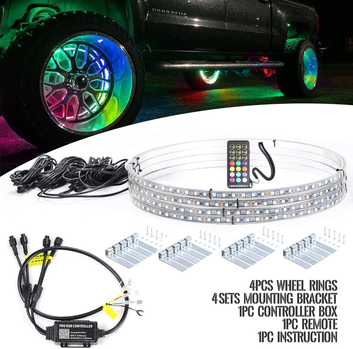 15.5inch LED Wheel Ring Light Kit with Turn Signal and Braking Function Y119