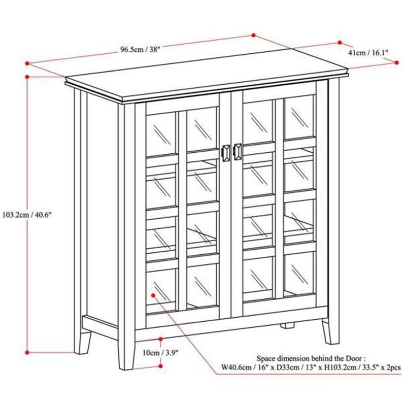Solid Wood Storage Cabinet in Black H67655