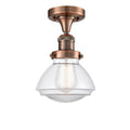 Antique Copper Semi-Flush Mount Light K83435