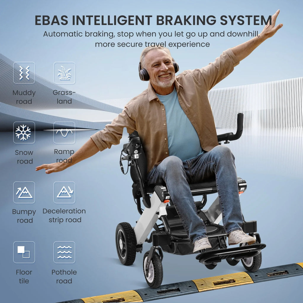 Lightweight Folding Electric Wheelchair H256