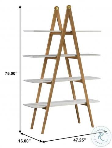 White Multi-Toned Bookcase Y88377