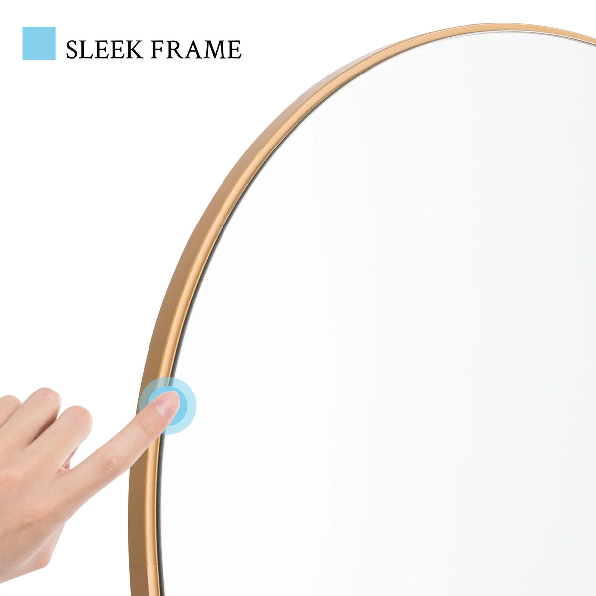 Gold Modern Floor Mirror H580946