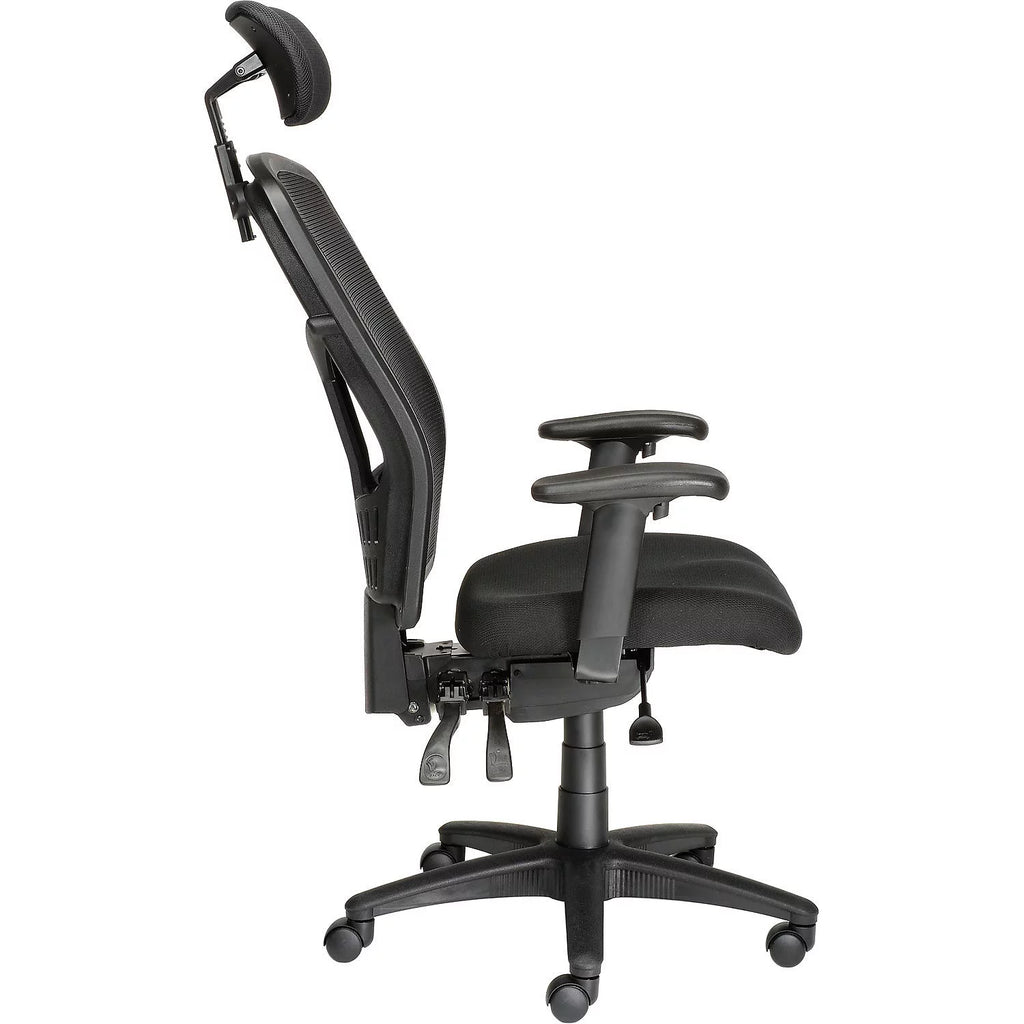Black Mesh Office Chair with Arms & Headrest M346