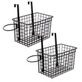 Over the Cabinet Door Organizer Set of 2, Black Grid Basket H539