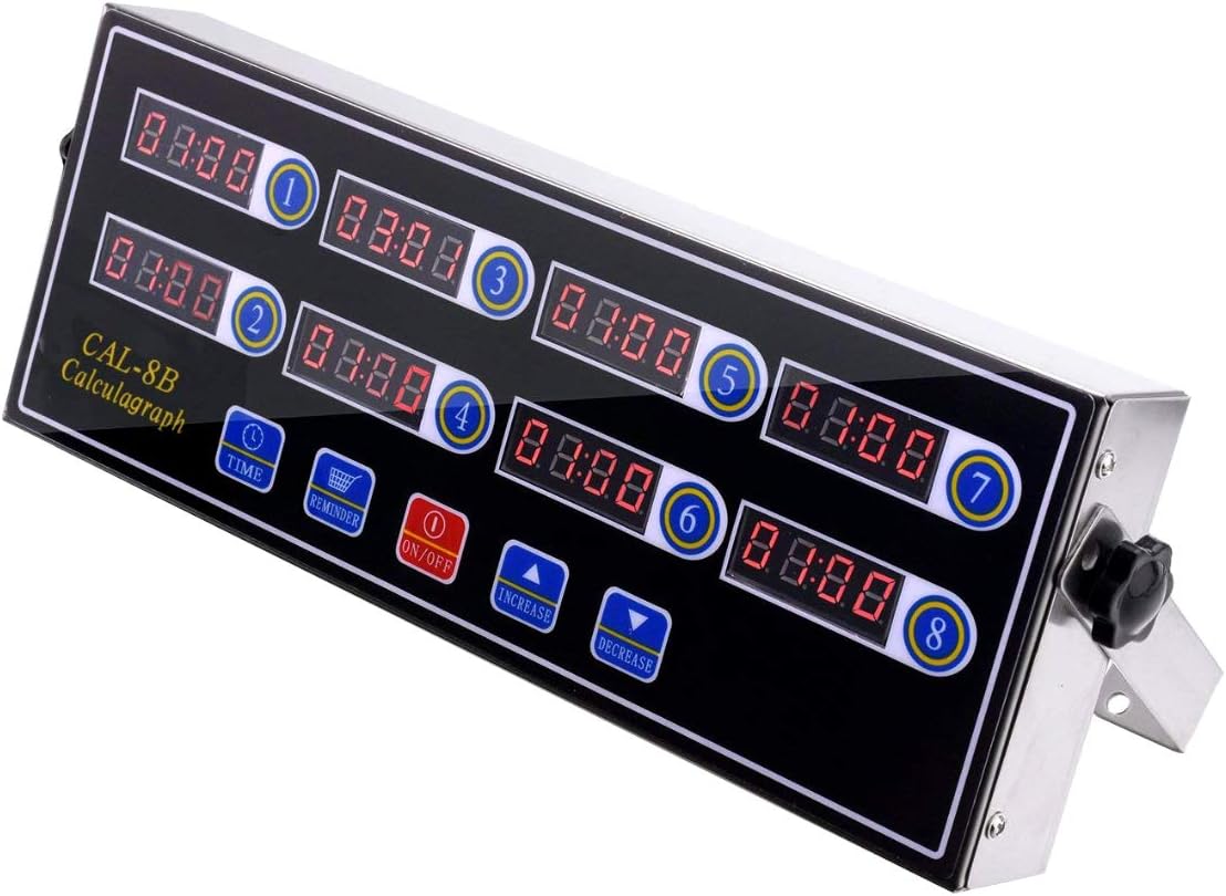 8 Channel Stainless Steel Kitchen Timer L699