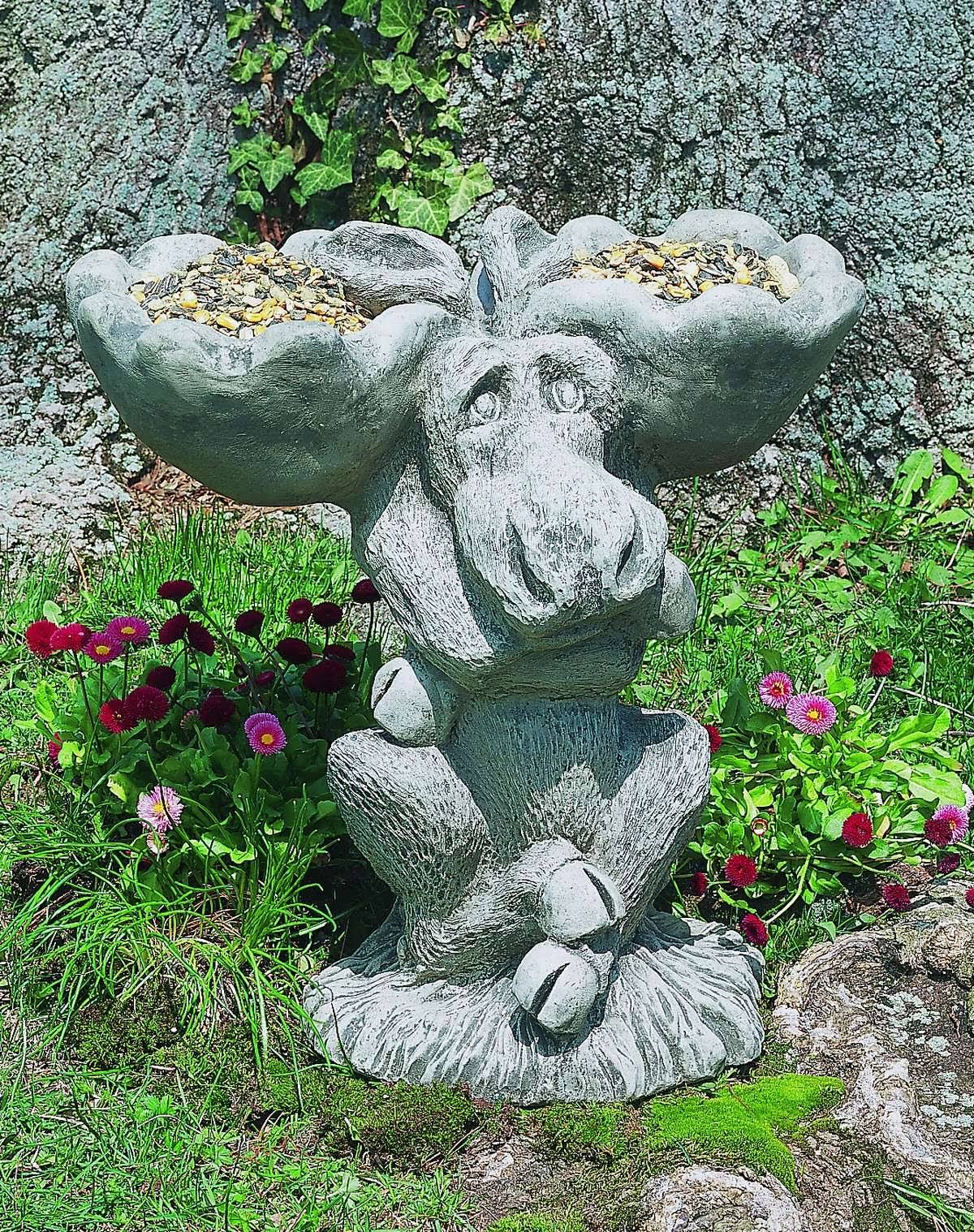 Aged Limestone Birdbath/Feeder L514326