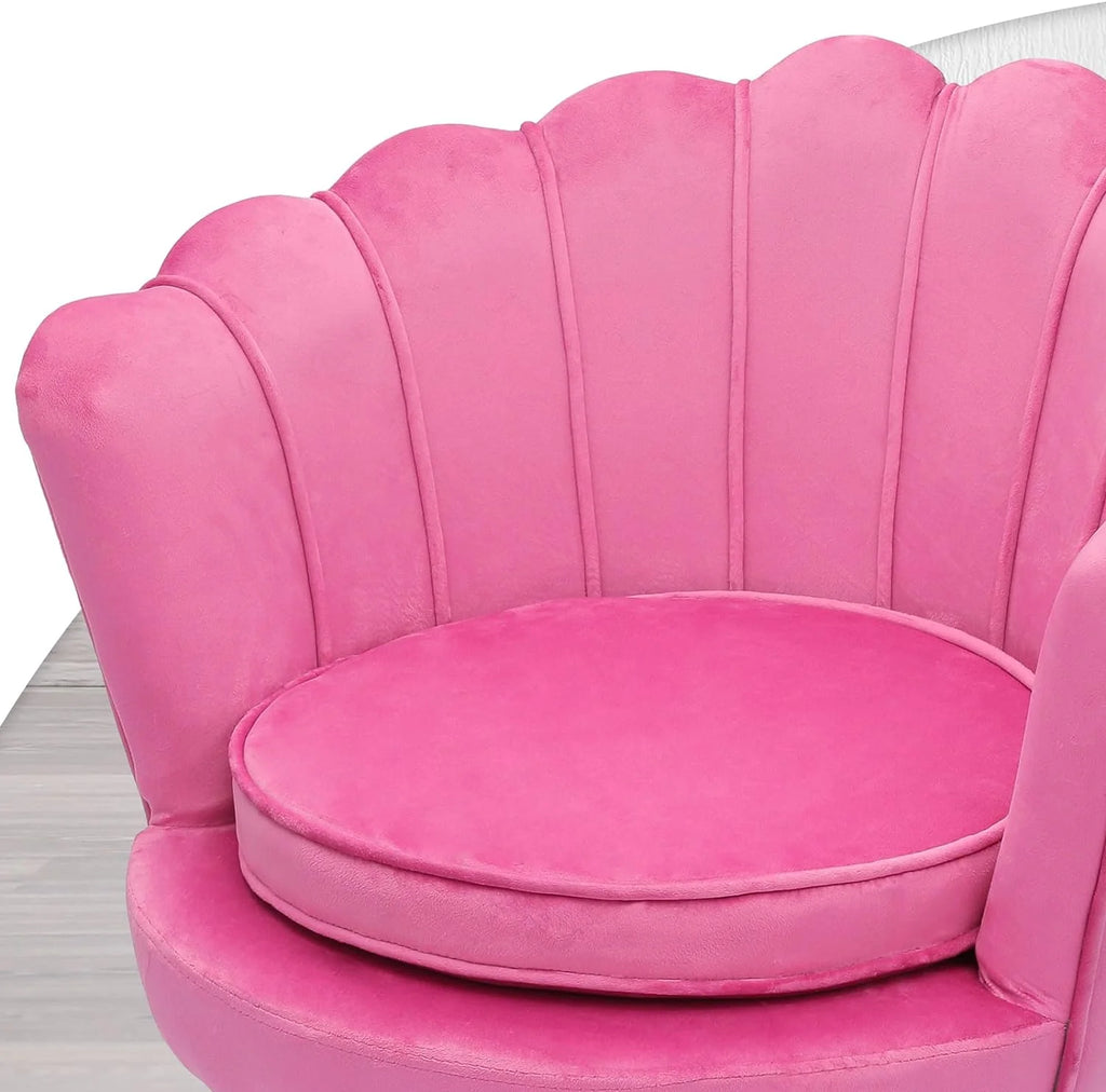 Velvet Tufted Chair with Cushion and Golden Legs F416990