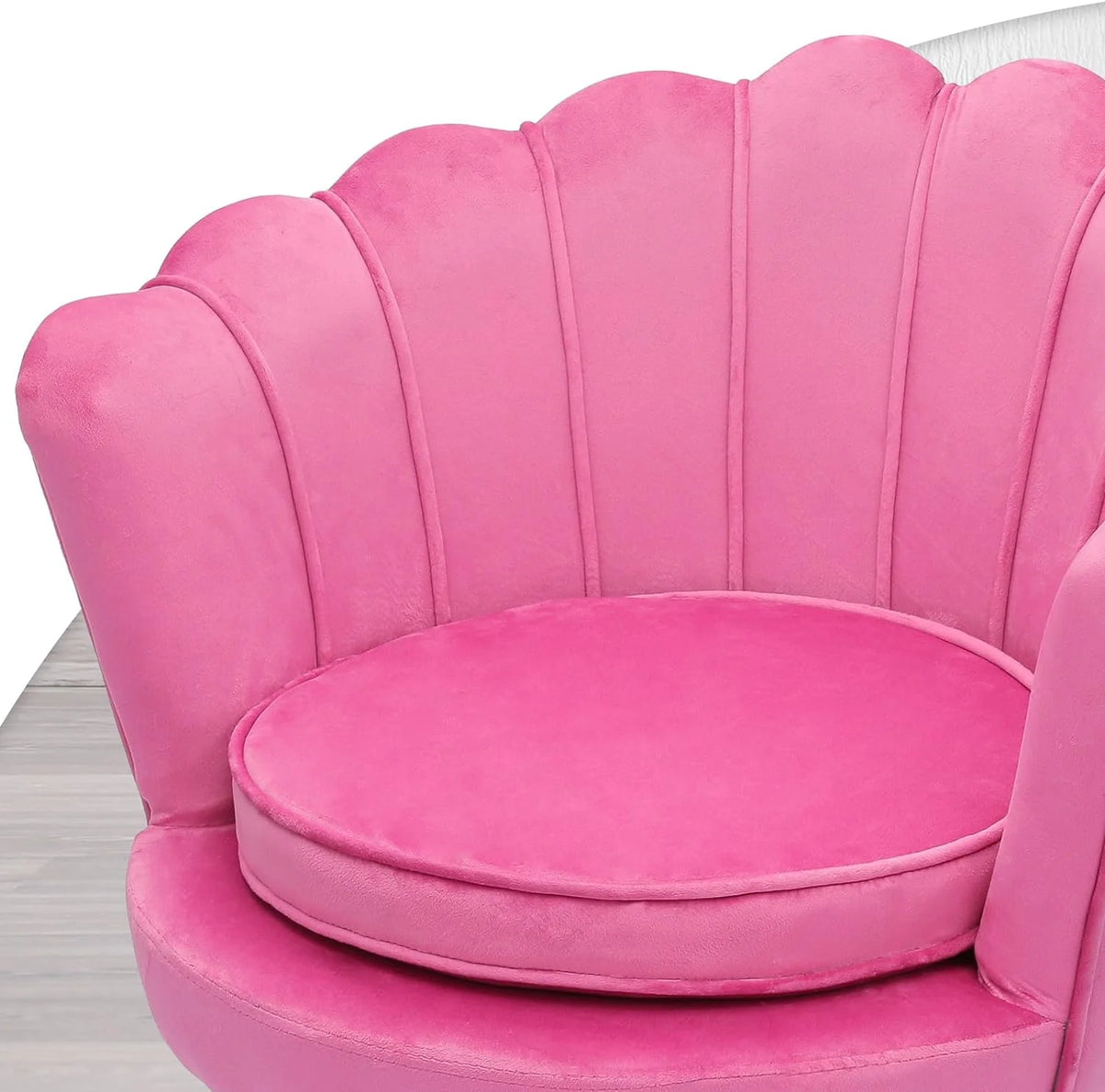 Velvet Tufted Chair with Cushion and Golden Legs F416990
