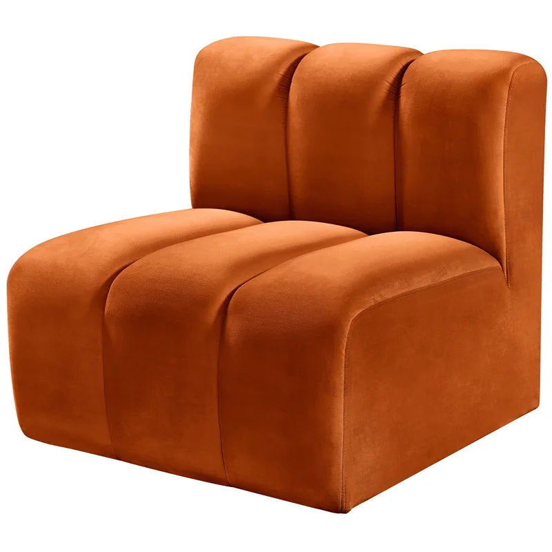 Cognac Velvet Straight Chair U667325